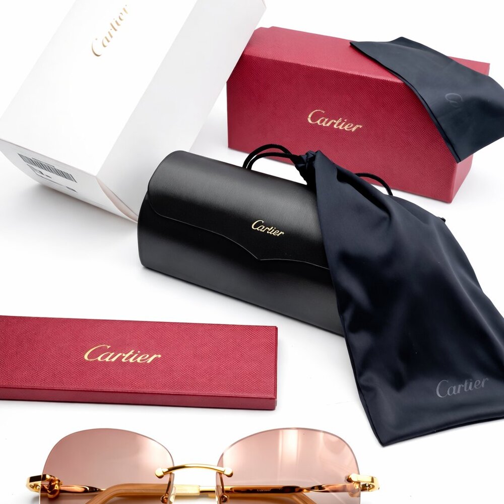 NEW! Cartier Gold Butterfly Women's Sunglasses